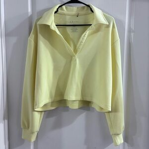 Thrive Light Yellow Women's Cropped Sweatshirt